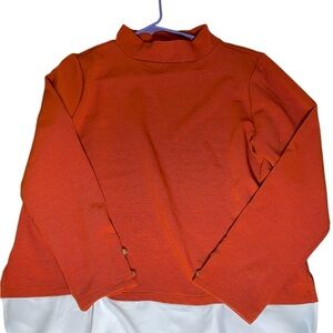 Ann Taylor Sz L Burn Orange Business Casual Top